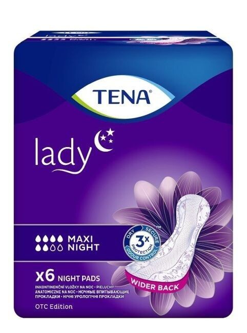 Tena Lady Maxi Nightурологические прокладки, 6 шт.
Tena Lady Maxi Nightурологические прокладки, 6 шт.