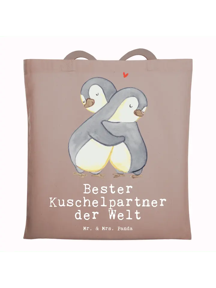 Сумка для переноски Mr & Mrs Panda Pinguin Bester Kuschelpartner der W, пастельно-коричневый
Сумка для переноски Mr & Mrs Panda Pinguin Bester Kuschelpartner der W, пастельно-коричневый