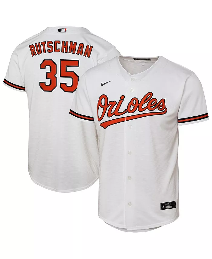Домашняя реплика игровой футболки Baltimore Orioles Adley Rutschman для больших мальчиков и девочек, белая Nike
Домашняя реплика игровой футболки Baltimore Orioles Adley Rutschman для больших мальчиков и девочек, белая Nike