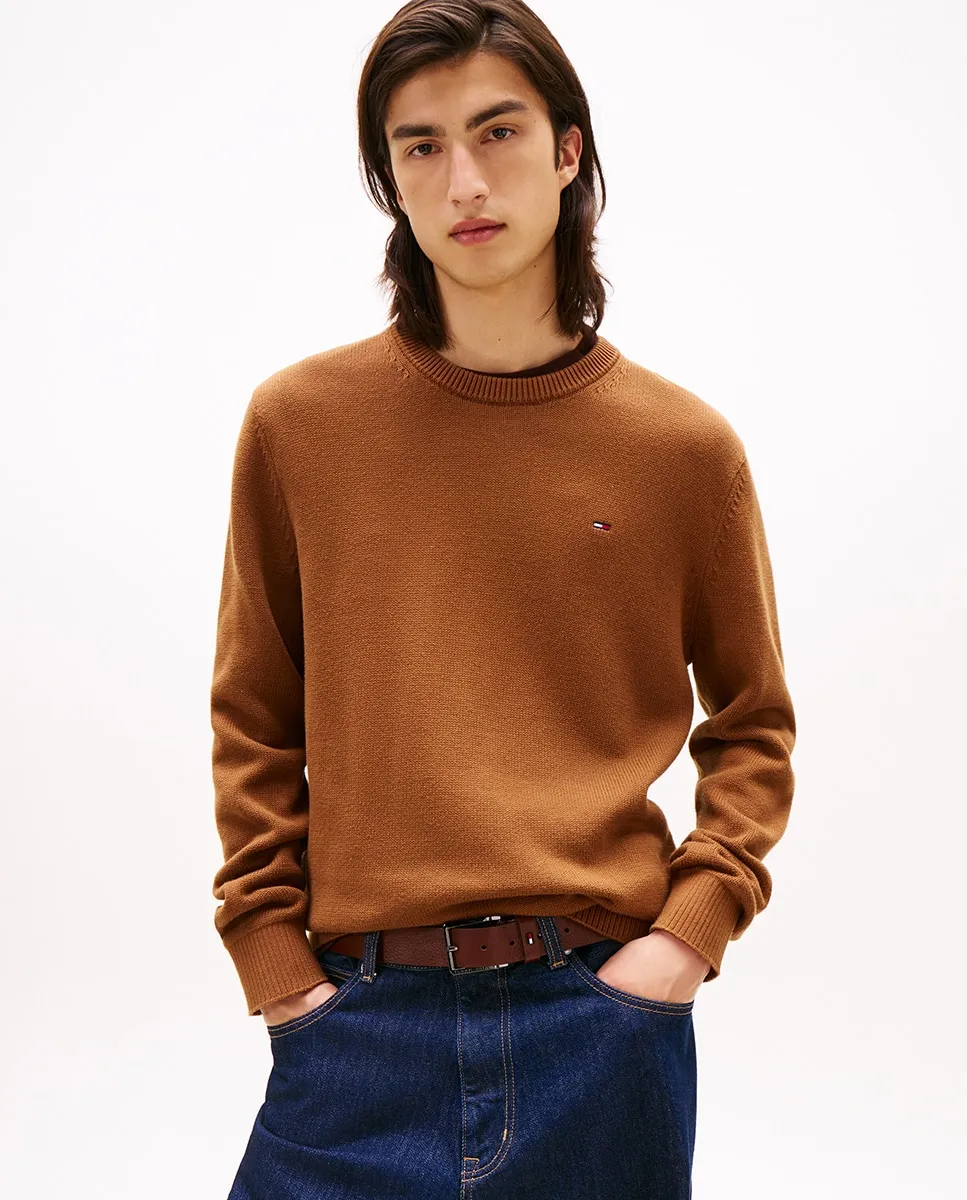 Базовый мужской джемпер облегающего кроя с круглым вырезом Tommy Jeans, песочный
Базовый мужской джемпер облегающего кроя с круглым вырезом Tommy Jeans, песочный