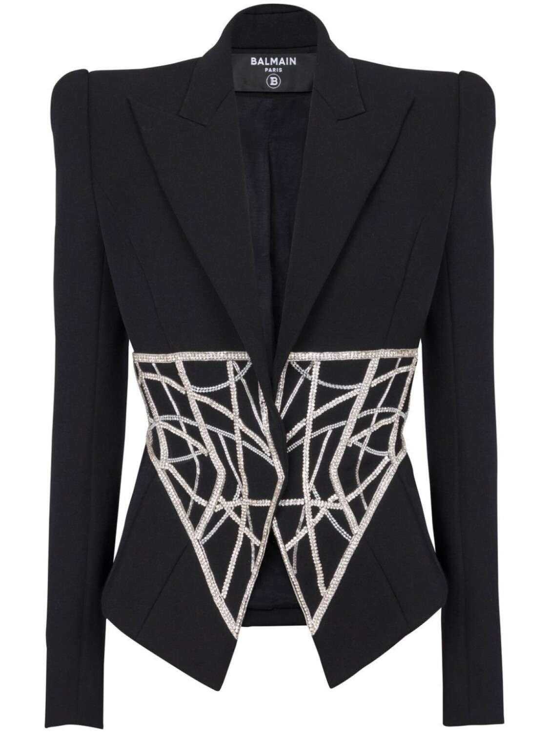 Balmain двубортный шерстяной блейзер, черный
Balmain двубортный шерстяной блейзер, черный