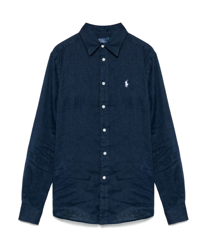 Синяя льняная рубашка, женская мода Polo Ralph Lauren, синий
Синяя льняная рубашка, женская мода Polo Ralph Lauren, синий