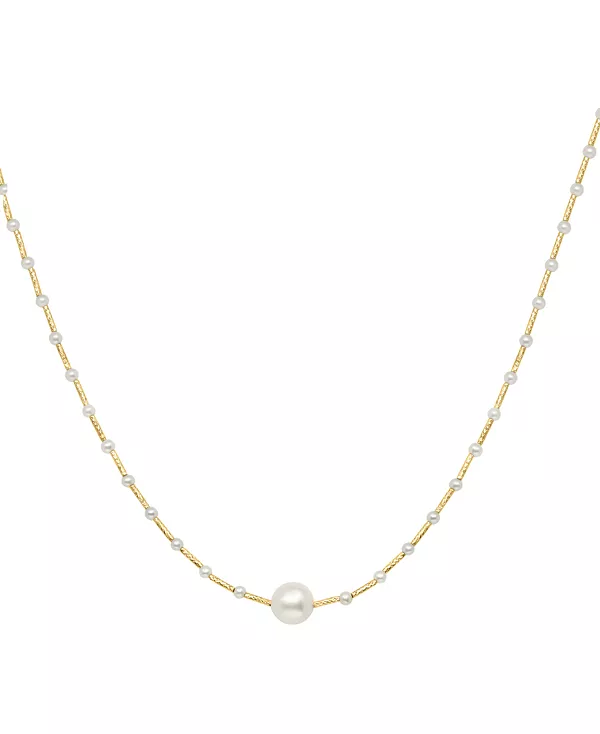 Ожерелье-Воротник из культивированного пресноводного жемчуга Effy (2-1/2 и 8-1/2 мм) из 14-каратного золота, 14-3/4 дюйма + удлинитель 1-1/4 дюйма Effy Collection, gold
Ожерелье-Воротник из культивированного пресноводного жемчуга Effy (2-1/2 и 8-1/2 мм) из 14-каратного золота, 14-3/4 дюйма + удлинитель 1-1/4 дюйма Effy Collection, gold