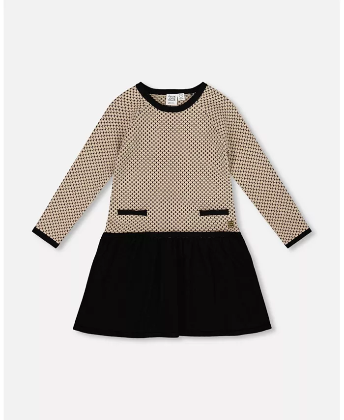 Платье-свитер с длинными рукавами для девочки, чёрно-бежевого цвета – для малышей|ребёнка Deux par Deux, черный
Платье-свитер с длинными рукавами для девочки, чёрно-бежевого цвета – для малышей|ребёнка Deux par Deux, черный