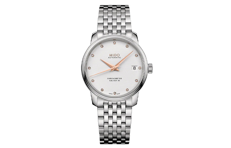 MIDO Часы Baroncelli Automatic Mechanical Movement Women's Watch 34mm White Dial Stainless Steel Strap, Silver 
MIDO Часы Baroncelli Automatic Mechanical Movement Women's Watch 34mm White Dial Stainless Steel Strap, Silver