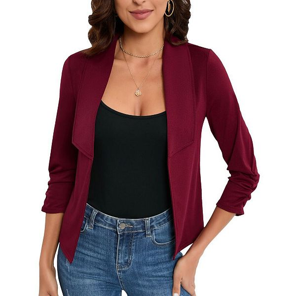 Женский укороченный кардиган-блейзер с открытым передом Yesfashion, Red
Женский укороченный кардиган-блейзер с открытым передом Yesfashion, Red