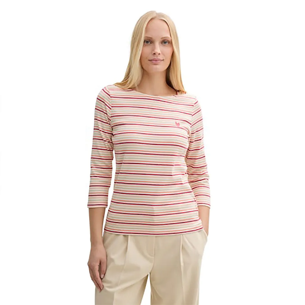 Футболка Tom Tailor Striped 3/4 sleeve, разноцветный 
Футболка Tom Tailor Striped 3/4 sleeve, разноцветный