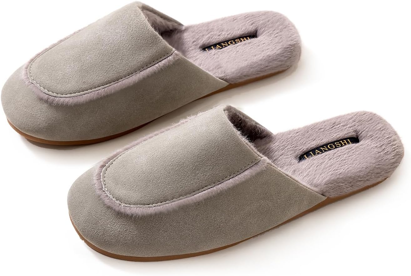 Замшевые мюли с меховой подкладкой для женщин и мужчин, закрытые тапочки, элегантная домашняя обувь, сандалии Yafirgeer, темно-серый
Замшевые мюли с меховой подкладкой для женщин и мужчин, закрытые тапочки, элегантная домашняя обувь, сандалии Yafirgeer, темно-серый