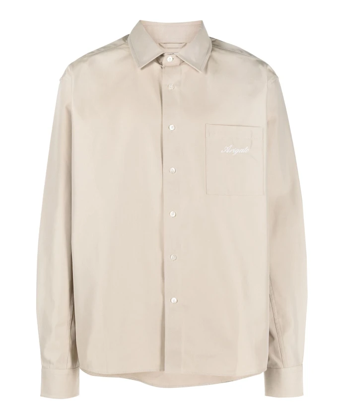Классическая хлопковая рубашка Axel Arigato, бежевый 
Классическая хлопковая рубашка Axel Arigato, бежевый