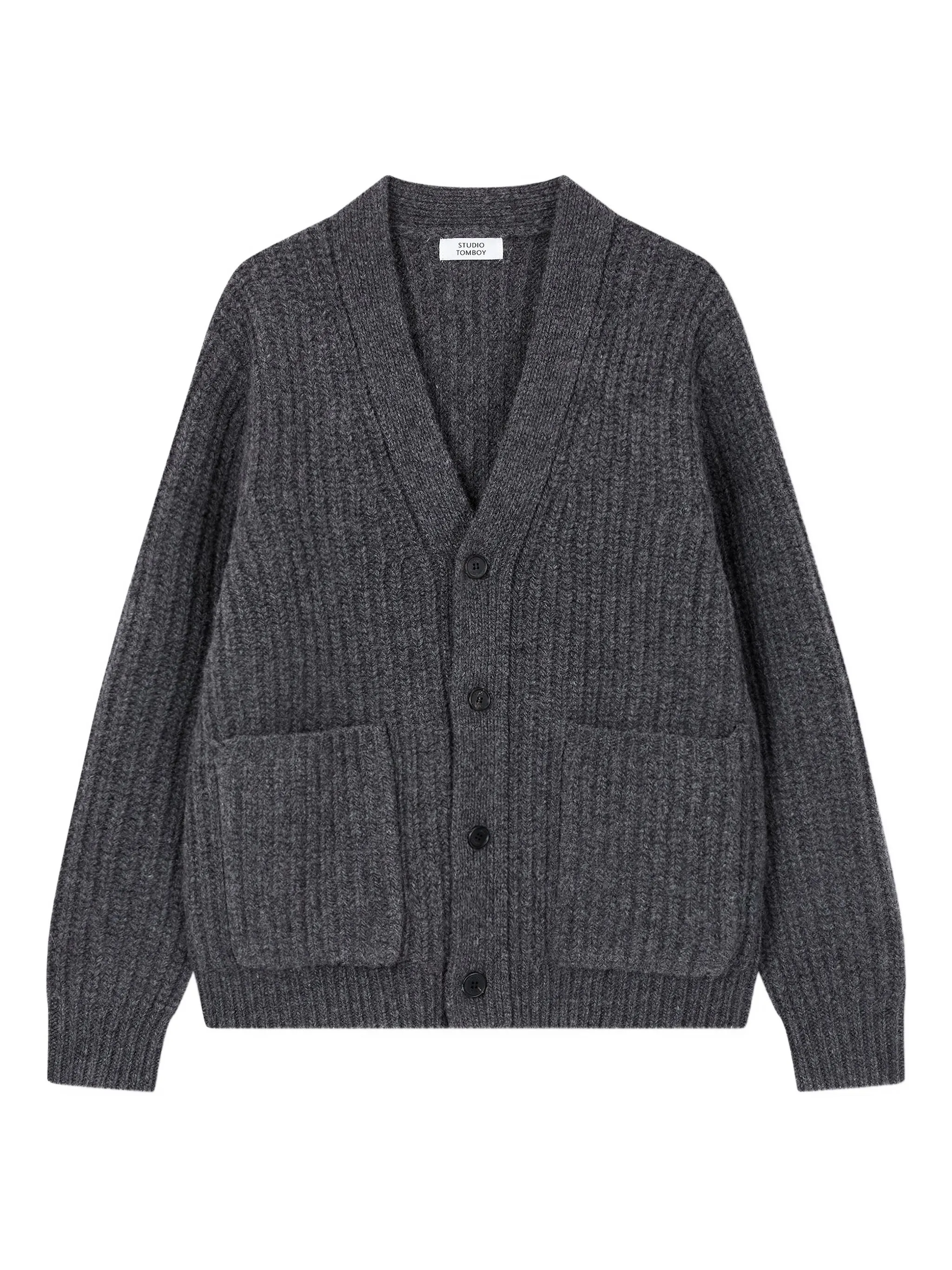 Кардиган с накладным карманом Studio Tomboy, серый
Кардиган с накладным карманом Studio Tomboy, серый