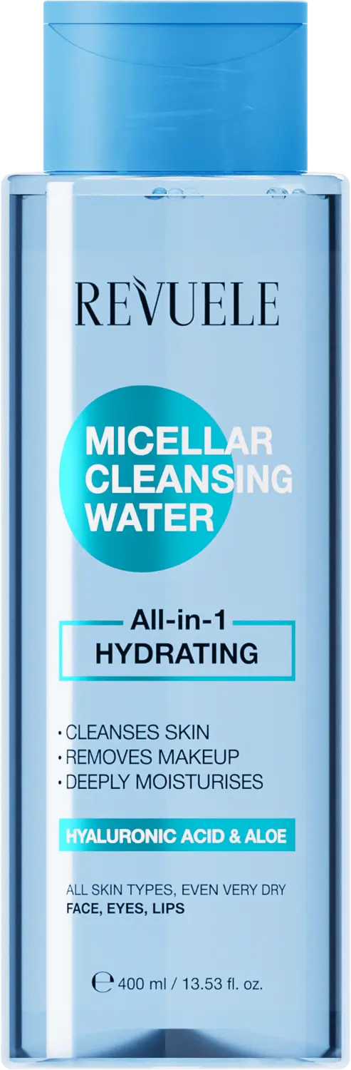 Увлажняющий мицеллярный флюид для лица Revuele, 400 мл
Увлажняющий мицеллярный флюид для лица Revuele, 400 мл