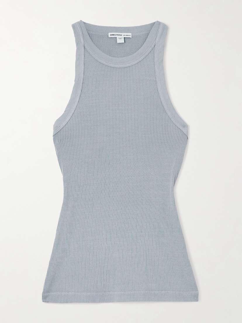 Ребристый топ из эластичного хлопка-супимы James Perse, серый
Ребристый топ из эластичного хлопка-супимы James Perse, серый