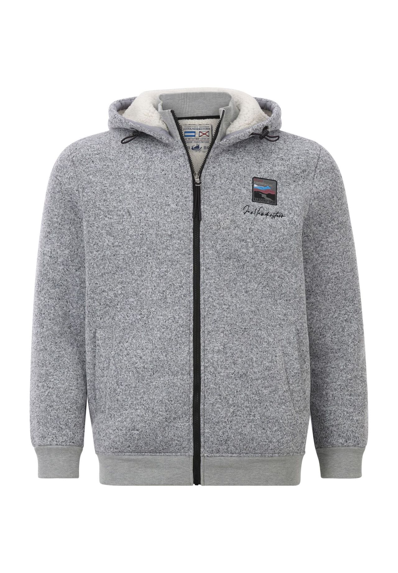 НОРВИД вязаная флисовая куртка JAN VANDERSTORM, серый 
НОРВИД вязаная флисовая куртка JAN VANDERSTORM, серый