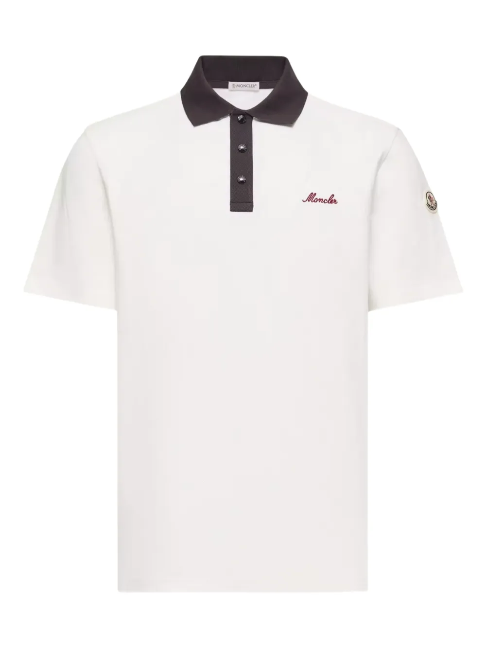 Поло на пуговицах Moncler, белый
Поло на пуговицах Moncler, белый