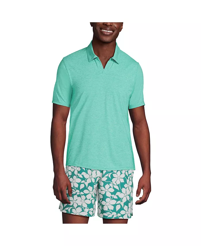 Мужская рубашка-поло с коротким рукавом и защитой от ультрафиолета UPF 50 Johnny Collar Lands' End, зеленый
Мужская рубашка-поло с коротким рукавом и защитой от ультрафиолета UPF 50 Johnny Collar Lands' End, зеленый