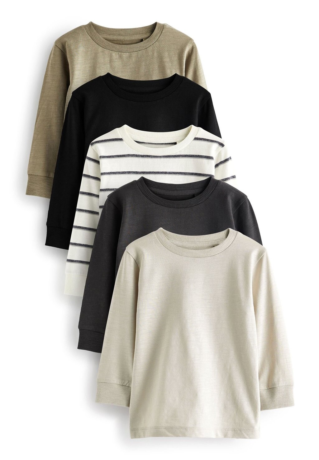 Рубашка с длинным рукавом 5 PACK STANDARD Next, цвет black white 
Рубашка с длинным рукавом 5 PACK STANDARD Next, цвет black white