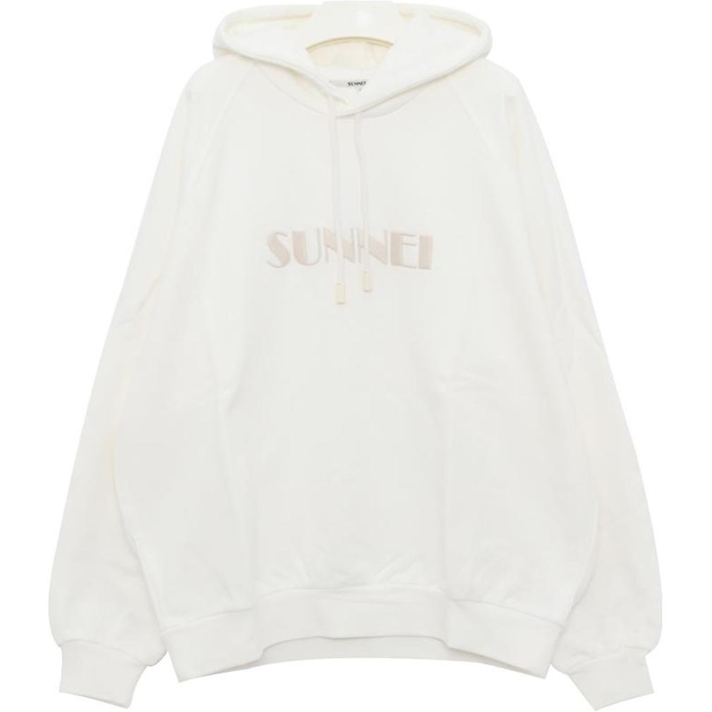 Худи с вышитым логотипом и шнурком Sunnei, белый
Худи с вышитым логотипом и шнурком Sunnei, белый