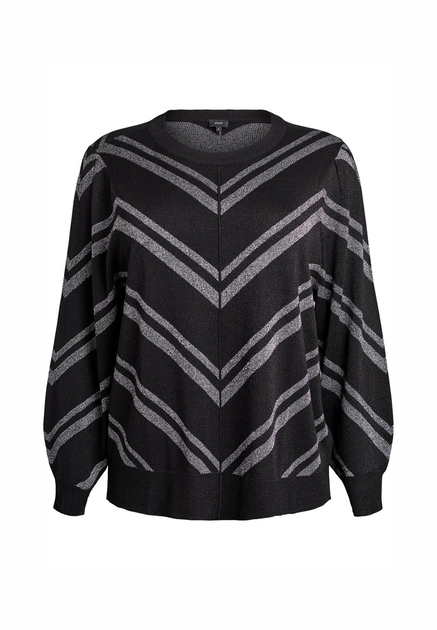 Джемпер Zizzi GEMUSTERTE MIT GLITZEREFFEKT, Black W S L Stripes/Metallic Black
Джемпер Zizzi GEMUSTERTE MIT GLITZEREFFEKT, Black W S L Stripes/Metallic Black