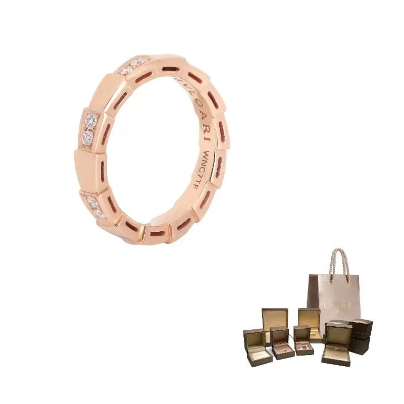 BVLGARI 18-каратное розовое золото, кольцо с бриллиантами для женщин Rose Gold
BVLGARI 18-каратное розовое золото, кольцо с бриллиантами для женщин Rose Gold
