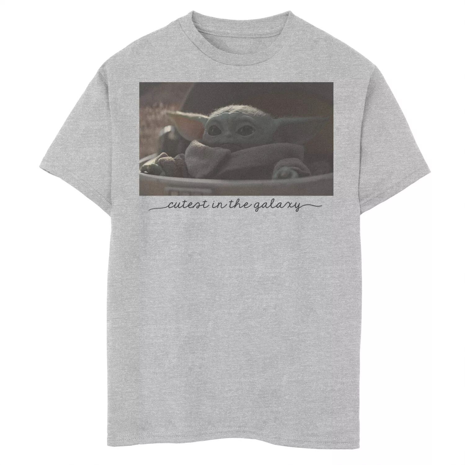 Футболка с рисунком «Самый милый в галактике» для мальчиков 8–20 лет, «Звездные войны, мандалорец, ребенок, он же малыш Йода» Star Wars