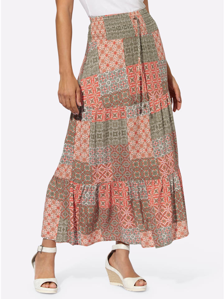 Юбка-ярус с принтом цвета папайи и хаки WITT WEIDEN
Юбка-ярус с принтом цвета папайи и хаки WITT WEIDEN