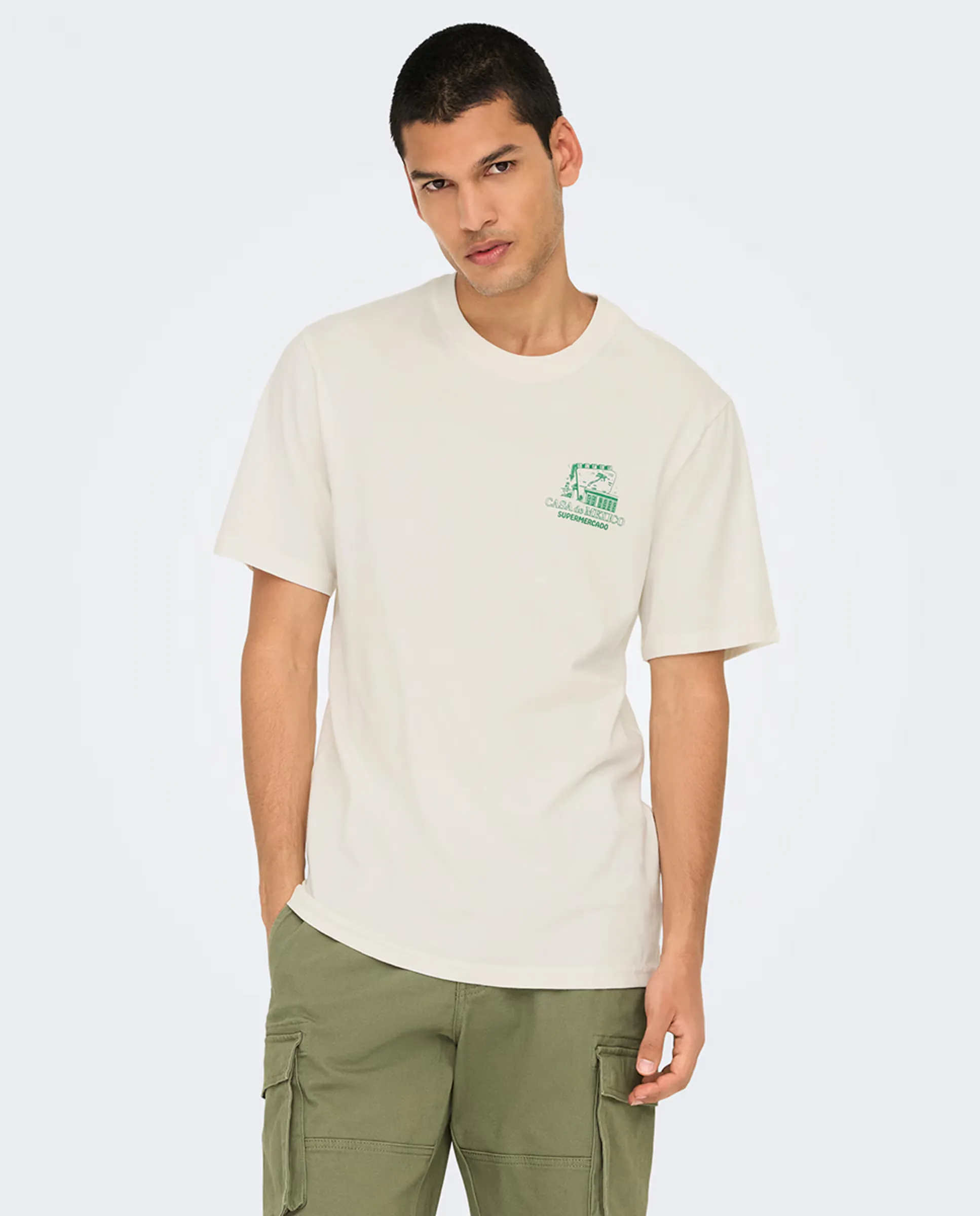 Футболка мужская с коротким рукавом классического кроя Only & Sons, белый
Футболка мужская с коротким рукавом классического кроя Only & Sons, белый