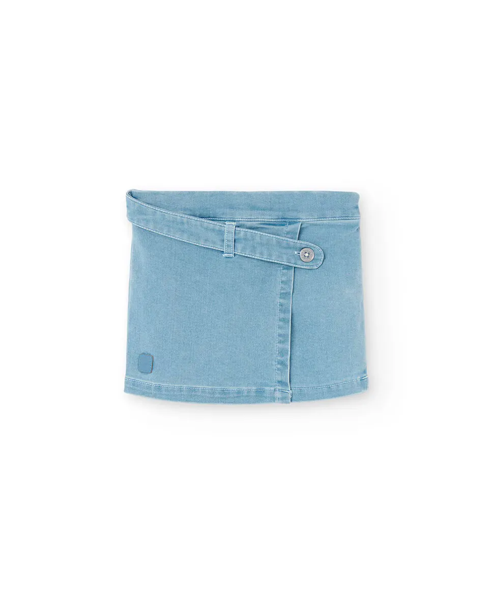 Юбка-шорты для девочки гладкая с резинкой Boboli, светло-голубой
Юбка-шорты для девочки гладкая с резинкой Boboli, светло-голубой
