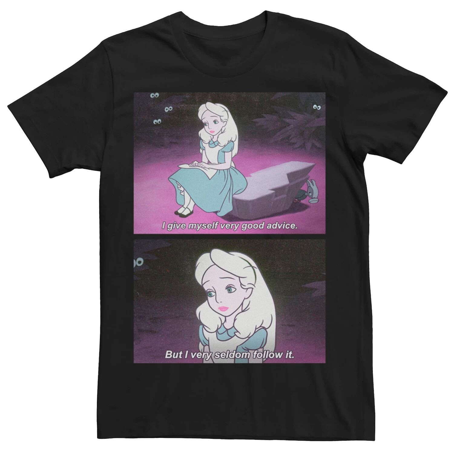 Мужская футболка с панелями «Алиса в стране чудес, я даю хорошие советы» Disney
Мужская футболка с панелями «Алиса в стране чудес, я даю хорошие советы» Disney