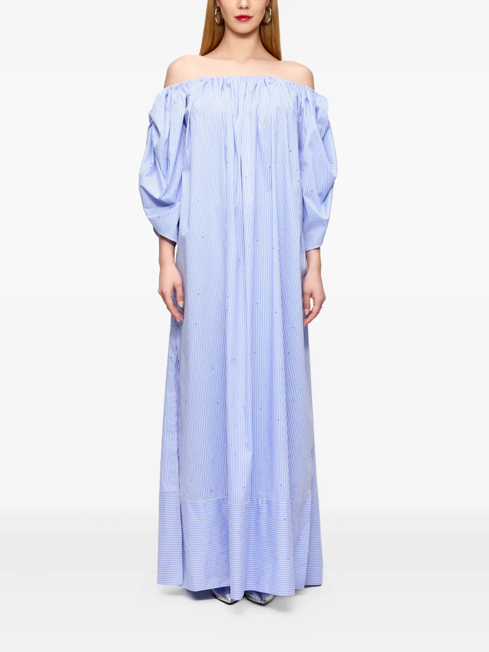 Макси-платье Mandy с открытыми плечами и полосками V:PM ATELIER, синий
Макси-платье Mandy с открытыми плечами и полосками V:PM ATELIER, синий