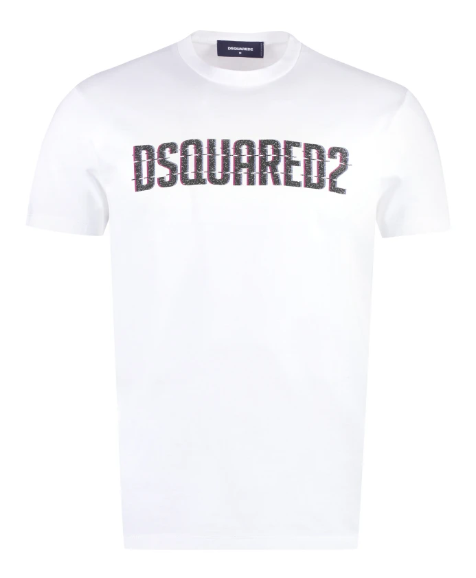 Классная хлопковая футболка с круглым вырезом Dsquared2, белый
Классная хлопковая футболка с круглым вырезом Dsquared2, белый