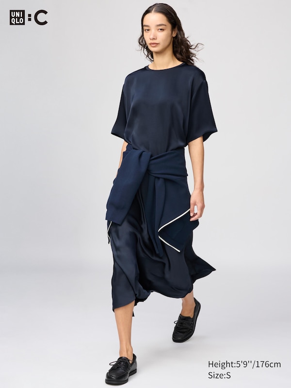 Длинная сатиновая юбка Uniqlo, 69 navy
Длинная сатиновая юбка Uniqlo, 69 navy