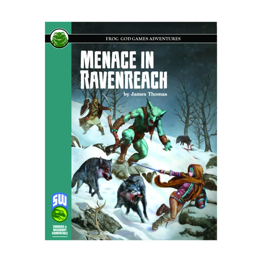 Menace in Ravenreach (Swords & Wizardry), Swords & Wizardry (Frog God Games), мягкая обложка
Menace in Ravenreach (Swords & Wizardry), Swords & Wizardry (Frog God Games), мягкая обложка