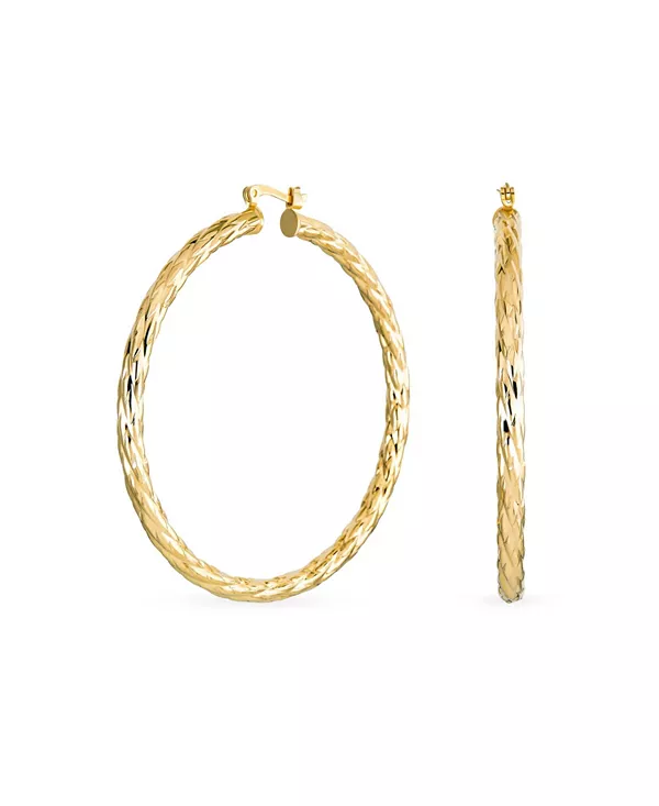 Серьги-Кольца из витого каната из латуни с покрытием из 18-каратного золота Bling Jewelry, gold-tone
Серьги-Кольца из витого каната из латуни с покрытием из 18-каратного золота Bling Jewelry, gold-tone