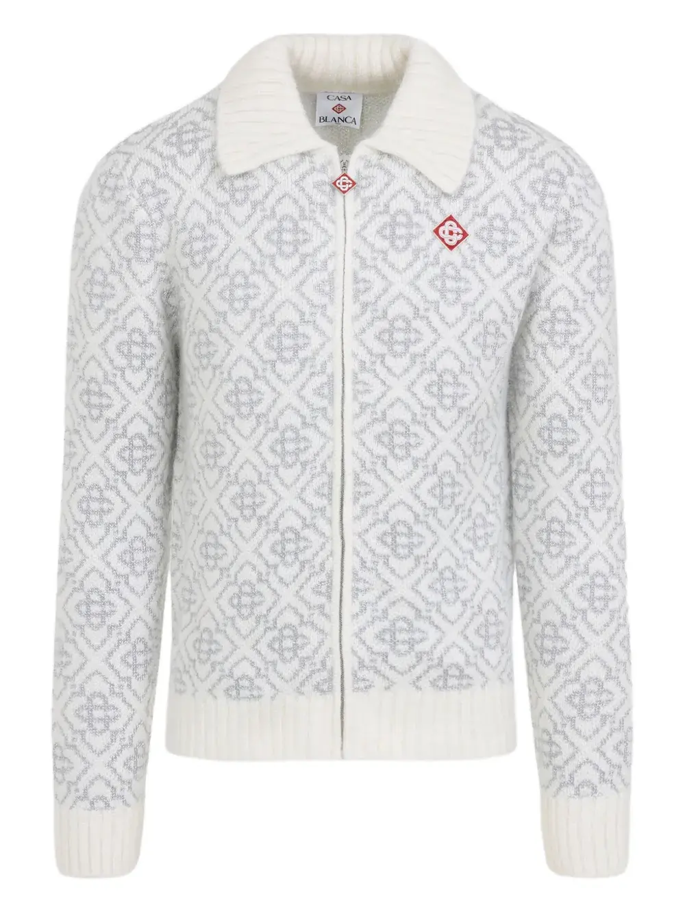 Кардиган на молнии с логотипом CASABLANCA, белый
Кардиган на молнии с логотипом CASABLANCA, белый
