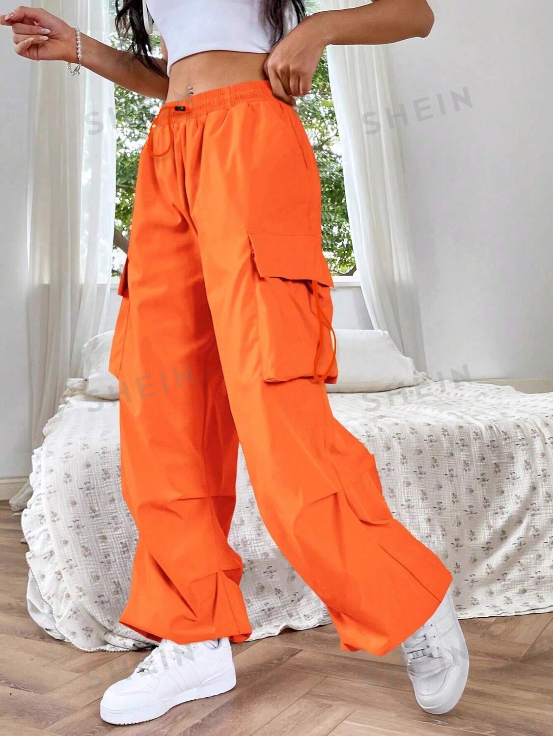 Брюки-карго EZwear, дофамин, оранжевый, однотонный, кулиска Shein, кирпично-оранжевый
Брюки-карго EZwear, дофамин, оранжевый, однотонный, кулиска Shein, кирпично-оранжевый