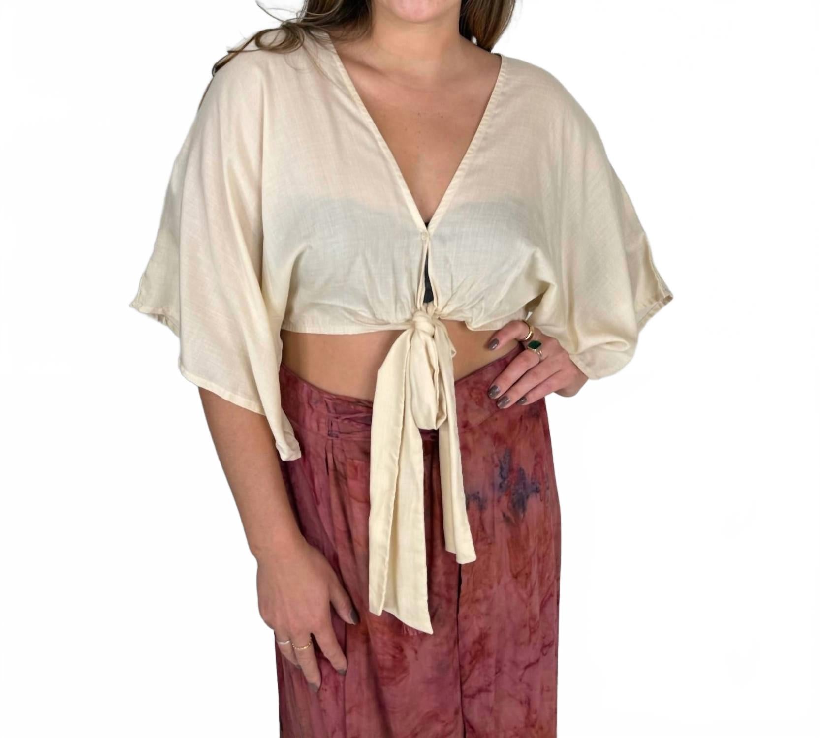 Верона топ однотонный кремовый Khush 
Верона топ однотонный кремовый Khush