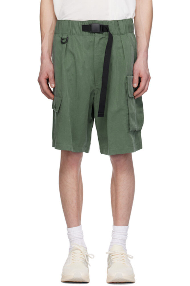Зеленые шорты-карго из твила Y-3
Зеленые шорты-карго из твила Y-3