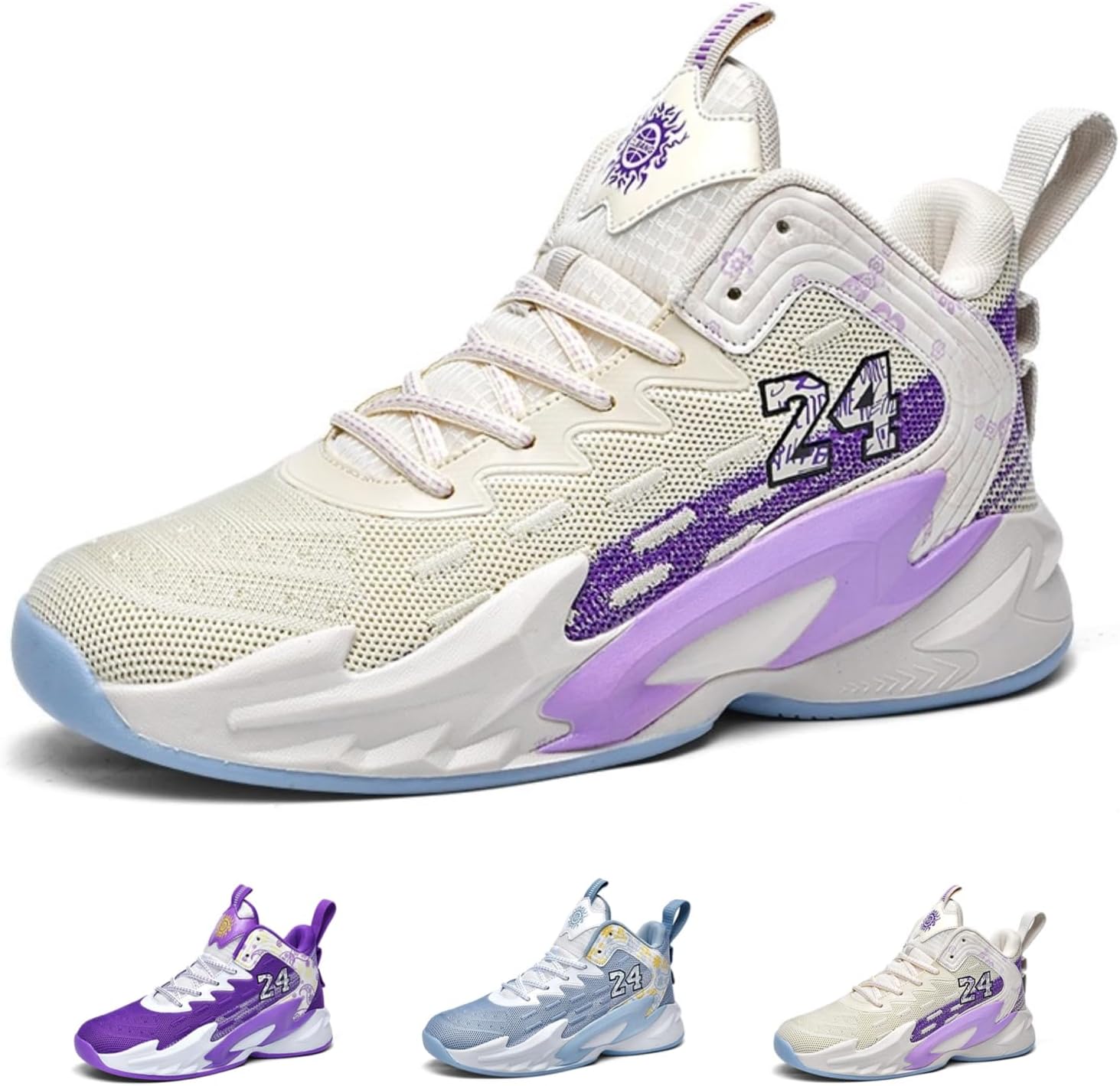 Высокие баскетбольные кроссовки MACEFIL для мужчин, спортивная обувь, противоскользящие, легкие, модные мужские кроссовки для бега, ходьбы, тренировок и повседневной носки, фиолетовый/бежевый
Высокие баскетбольные кроссовки MACEFIL для мужчин, спортивная обувь, противоскользящие, легкие, модные мужские кроссовки для бега, ходьбы, тренировок и повседневной носки, фиолетовый/бежевый