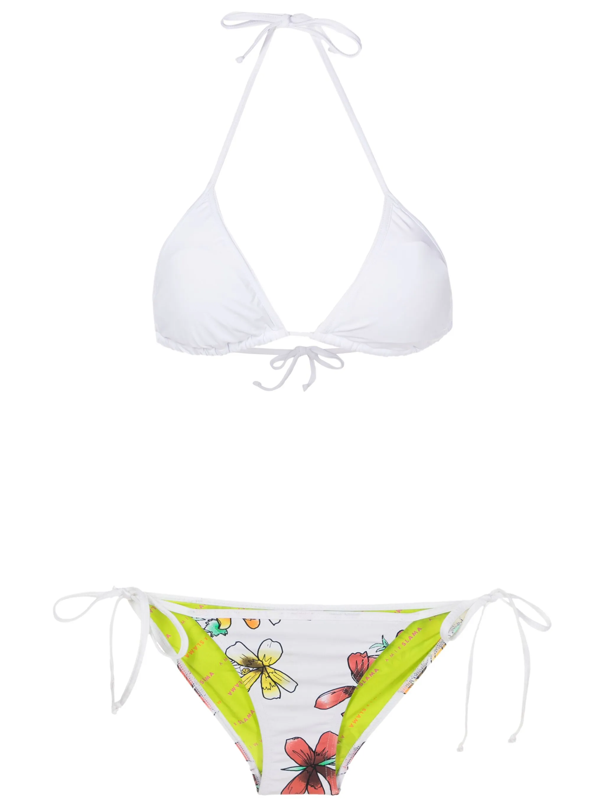Треугольное бикини с цветочным принтом Amir Slama, белый
Треугольное бикини с цветочным принтом Amir Slama, белый