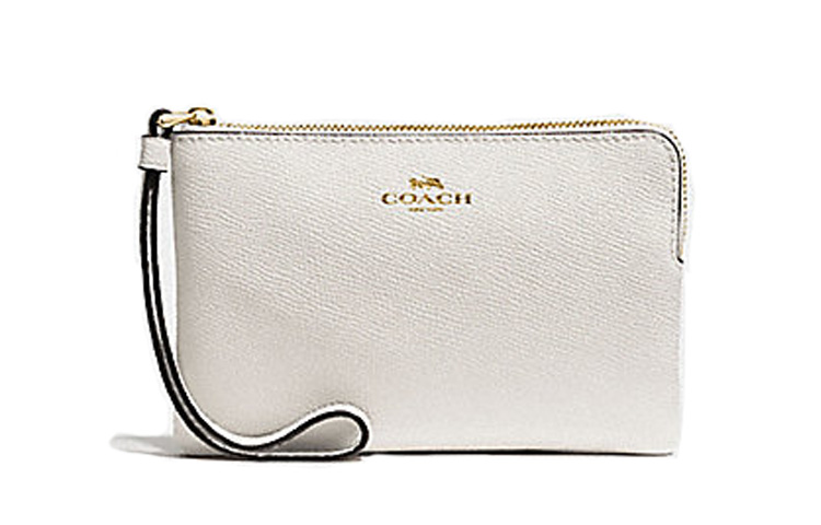 Кожаный кошелек-клатч на молнии с запястным ремешком миниатюрный женский белый COACH
Кожаный кошелек-клатч на молнии с запястным ремешком миниатюрный женский белый COACH