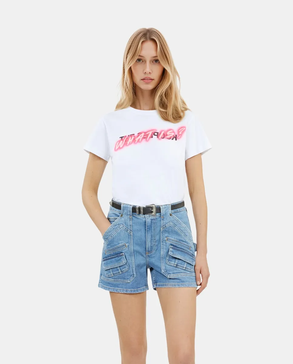 Женская футболка с коротким рукавом и трафаретной печатью спереди и сзади The Kooples, белый
Женская футболка с коротким рукавом и трафаретной печатью спереди и сзади The Kooples, белый