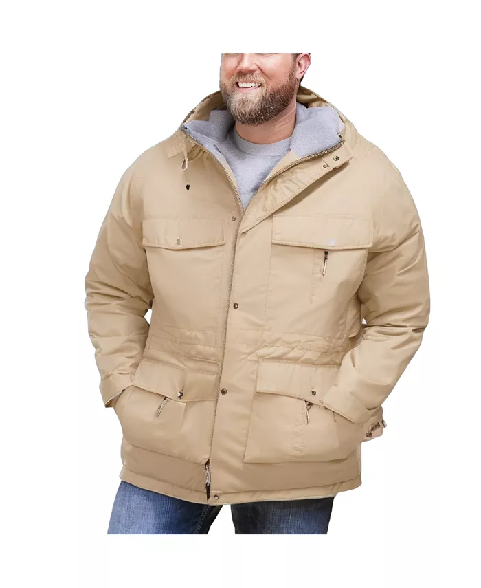 Парка с отстегивающимся капюшоном и 6 карманами на флисовой подкладке Big & Tall by KingSize Boulder Creek, коричневый/бежевый
Парка с отстегивающимся капюшоном и 6 карманами на флисовой подкладке Big & Tall by KingSize Boulder Creek, коричневый/бежевый