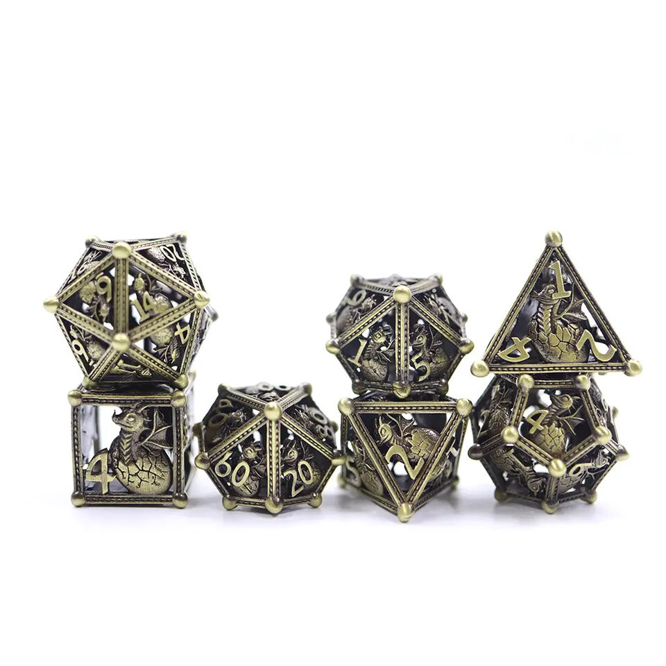 Набор кубиков для детской ролевой игры из 7 металлических кубиков RGFK
Набор кубиков для детской ролевой игры из 7 металлических кубиков RGFK