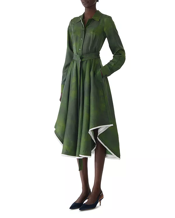 Платье-Рубашка из заляпанного шелка Jason Wu Collection, зеленый
Платье-Рубашка из заляпанного шелка Jason Wu Collection, зеленый