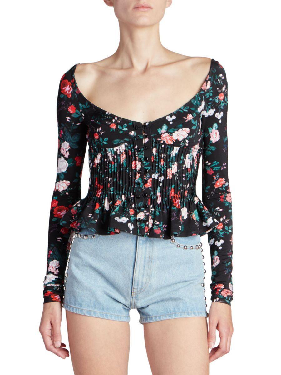 Топ с цветочной баской Rabanne, цвет Black Rose
Топ с цветочной баской Rabanne, цвет Black Rose