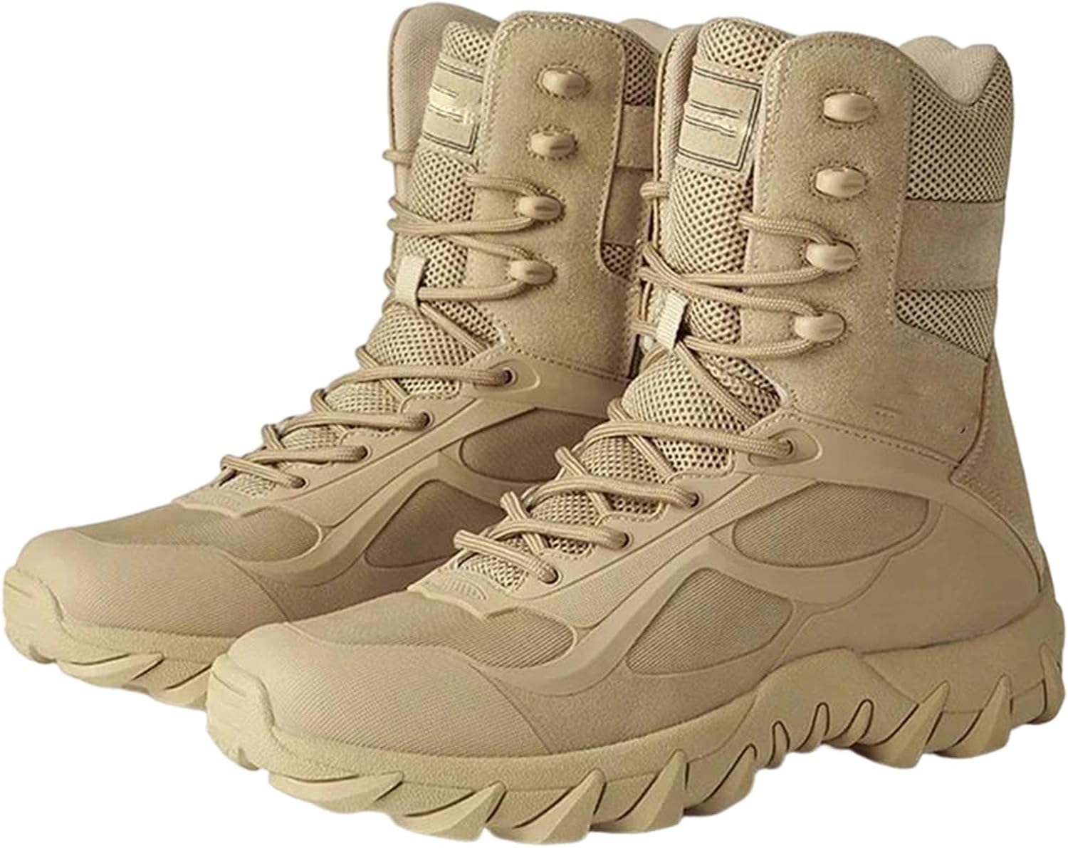 Мужские тактические боевые ботинки Alloaone на шнуровке с нейлоновым голенищем и резиновой подошвой, идеально подходящие для работы, безопасности, охоты или походов, хаки
Мужские тактические боевые ботинки Alloaone на шнуровке с нейлоновым голенищем и резиновой подошвой, идеально подходящие для работы, безопасности, охоты или походов, хаки