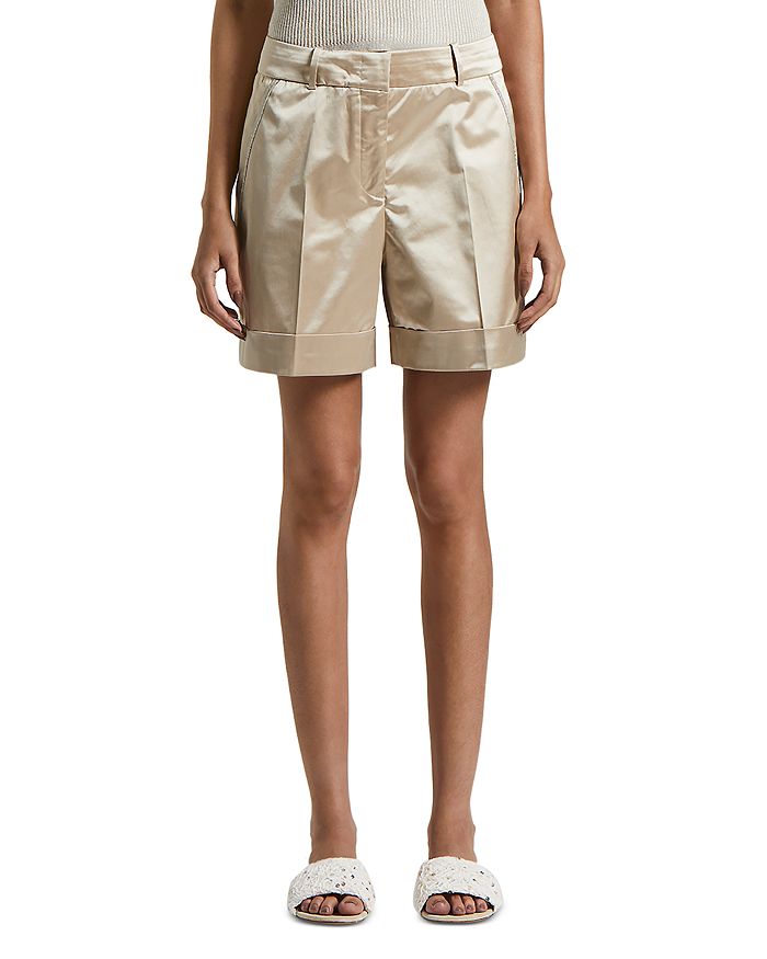 Шорты с манжетами Peserico, коричневый/бежевый
Шорты с манжетами Peserico, коричневый/бежевый