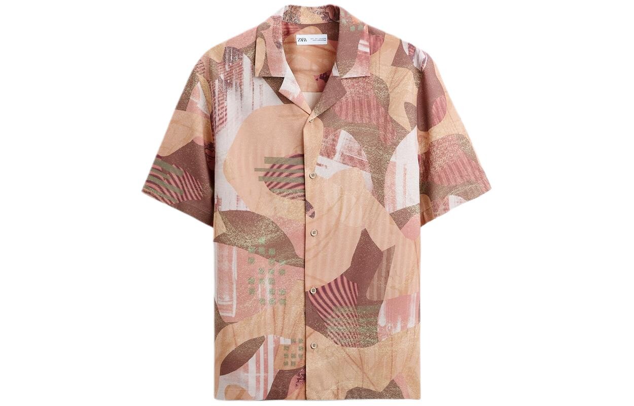 Рубашка мужская розовая Zara, розовый 
Рубашка мужская розовая Zara, розовый