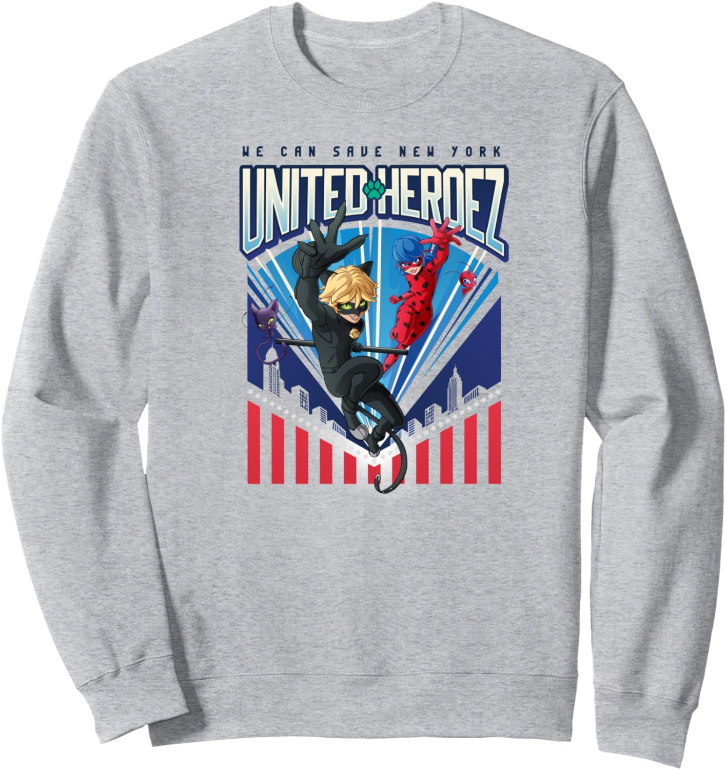 Толстовка Miraculous Ladybug and Cat Noir We Can Save New York, серая
Толстовка Miraculous Ladybug and Cat Noir We Can Save New York, серая