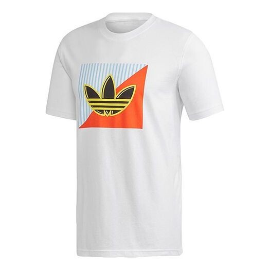 Футболка оригинальные с логотипом круглый вырез тренировочные дышащие короткий рукав Adidas, белый